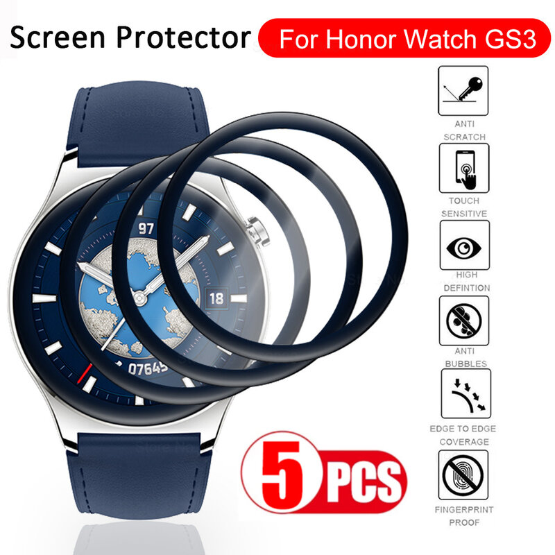 Untuk Honor Watch GS 3 Pelindung Layar Film Lembut Antipecah Penutup Pelindung GS3 Bukan Kaca untuk Jam Tangan Huawei GS 3 Jam Tangan Pintar