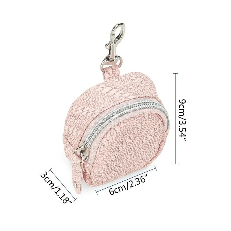 Woven PU Leather Waterproof Baby Pacifier Holder Portable Nipple Storage Bag Pouch Soother Container Box Diaper Bag Accessory