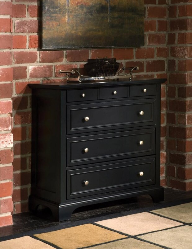 Bedford Black Four Drawer Chest by Home Styles  dressers for bedroom