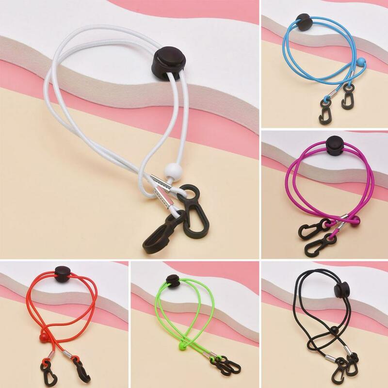 2Pcs Face Cover Straps Traceless Dual Hooks Design Chain Holders Colorful Beads Face Cover Eyewear Strap Lanyards For Outdoor