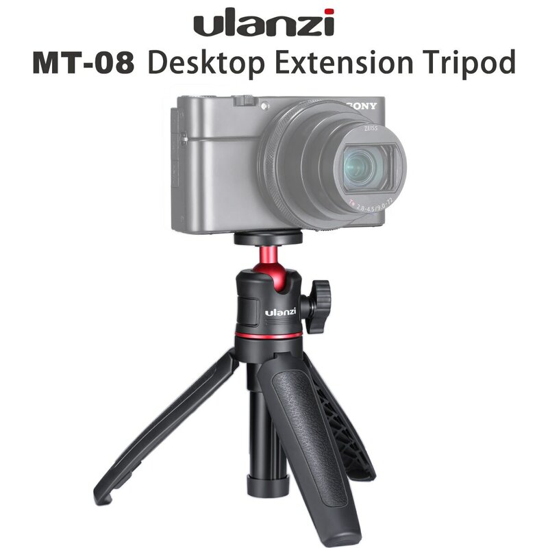 Ulanzi-MT-08 Mini tripé para telefone, suporte de montagem de telefone frio, microfone, luz LED, DSLR, SLR, Vlog, iPhone, Sony