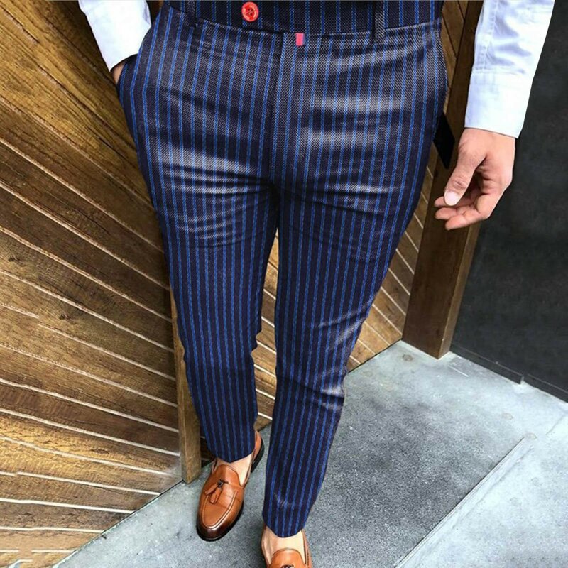 Jesienne męskie spodnie ołówkowe Business Casual Skinny Stretch Slim Fit Moda Streetwear Spodnie do biegania Odzież męska Y2k