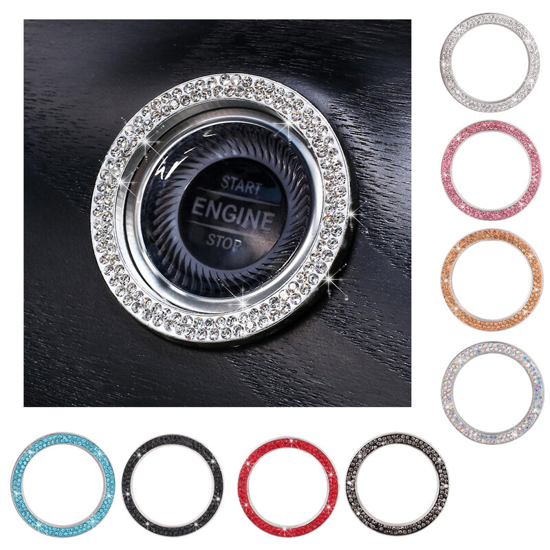 Kristallen Auto Sticker Ring, Diamanten Ring Sticker Auto Accessoires Strass Sticker