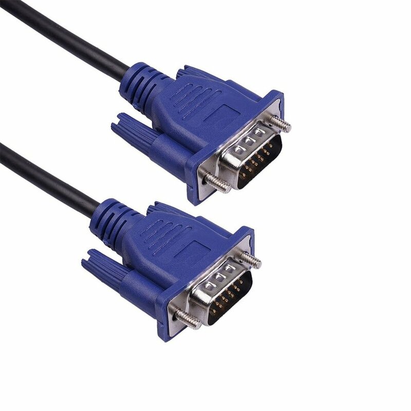 REXLIS-Cable VGA HD de 15 Pines, Cable de extensión macho a macho, para ordenador, PC, portátil, proyector, Monitor LCD