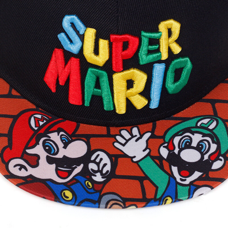 Topi Baseball Cosplay Game Super Mario Bros Luigi topi tukang ledeng Demo kanvas topi matahari kartun Odyssey topi pesta Halloween dapat disesuaikan