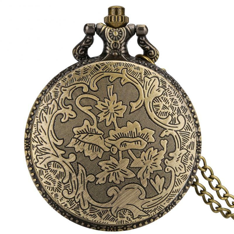 Unique Retro Gun Skull Quartz Pocket Watch with Necklace Chain Pendant DEFENDING LIBERTY SINCE 1791 2nd AMENDMENT MILITARY Clock