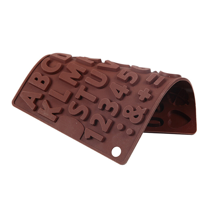 Inglês carta silicone chocolate molde alfanumérico doces biscoito geléia gelo molde de cozimento decoração do bolo sabão vela fazendo conjunto presentes