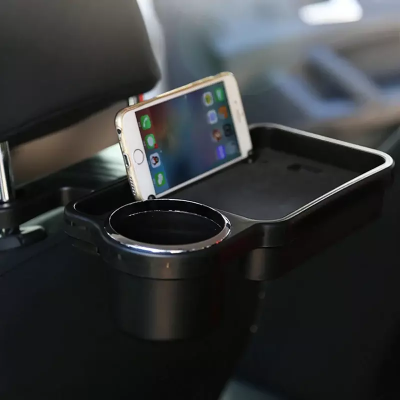 Universal Car Headrest Drink Holder Car Rear Back Seat Travel Table Drink Food Cup Tray Folding Holder Desk Stand Mount