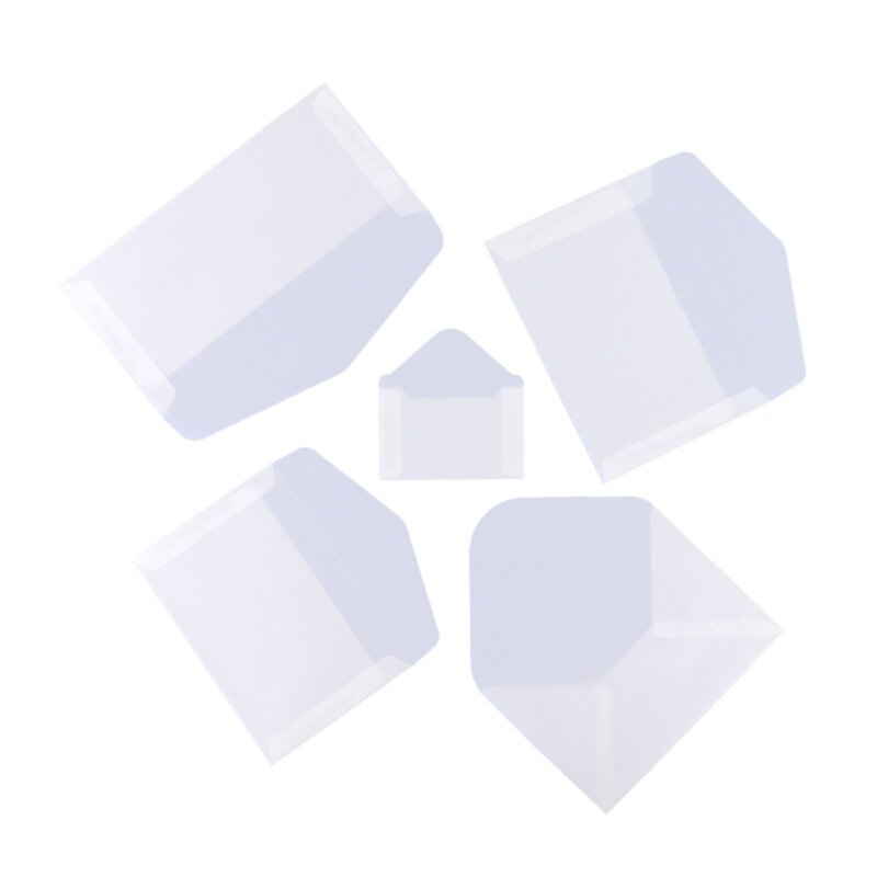 50個の空白の透明な封筒カスタマイズを受け入れるカスタマイズ可能な透過的な紙の封筒アンティーク封筒