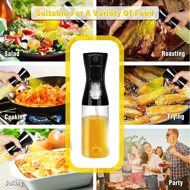 Ölsprayflasche zum Kochen von Küchen Olivenöl -Sprühgerät zum Camping BBQ Backessig Sojasauce 200 ml 300 ml