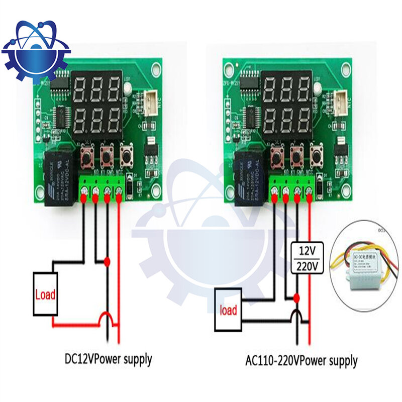 W1209 Azul/Luz Vermelha DC 12V Calor LED Termostato Digital Interruptor de Controle de Temperatura Controlador Termômetro Módulo