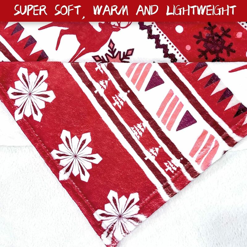 Рождественское Подарочное одеяло, мягкое плюшевое одеяло, диван-кровать, легкое фланелевое одеяло для тепла круглый год