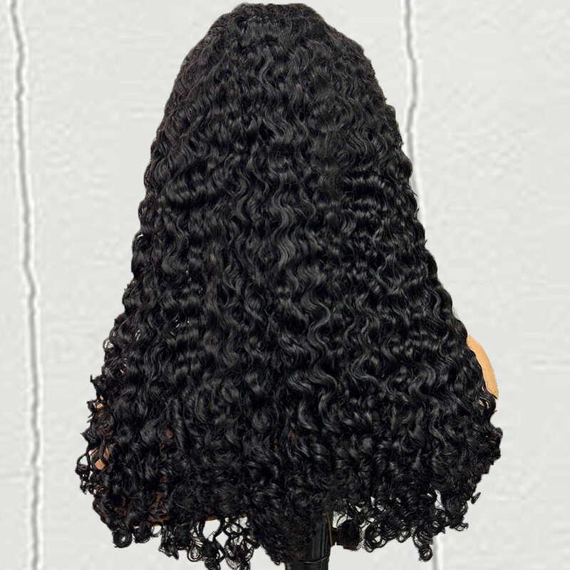 MissDona-Peluca de cabello humano rizado de doble estiramiento, cabellera de 12a, 13x4, con encaje Frontal, Color Natural, Remy, estilo birmano, 250%