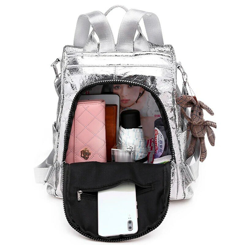 Famous designer trend large capacity backpack, handbag personalized women's attention grabbing travel bag high-quality security