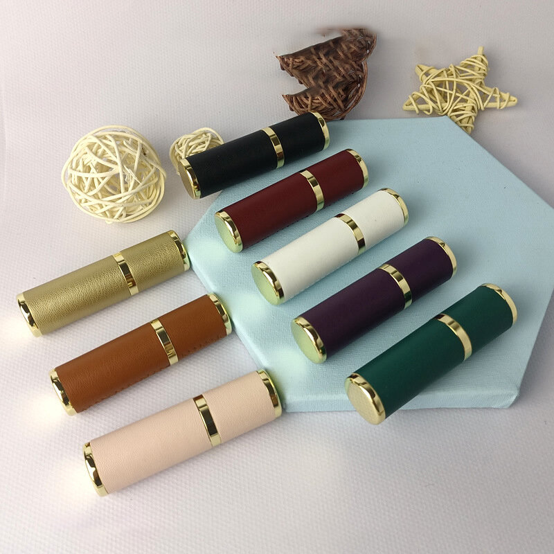 5ml Leather Perfume Bottle Travel Empty Spray Atomizer Fine Mist Fragrance Refillable Vials Luxury Cosmetic Containers Bottles