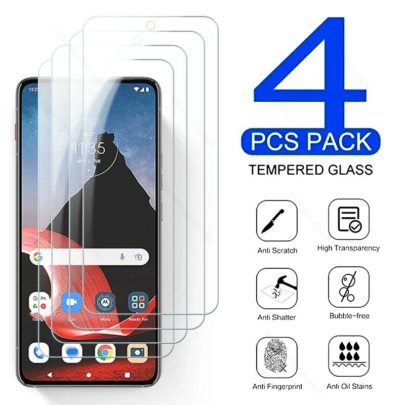 For Motorola ThinkPhone Glass 4PCS 9H Premium Tempered Glass Moto Think Phone 5G 2023 6.6" Screen Protector Explosion-Proof Film