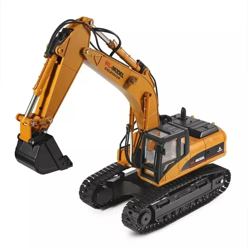 Wltoys 16800 Die-Cast Metal Rc Excavator 1/16 Scale 2.4g Engineering Vehicle Lighting Simulated Smoke Alloy Track