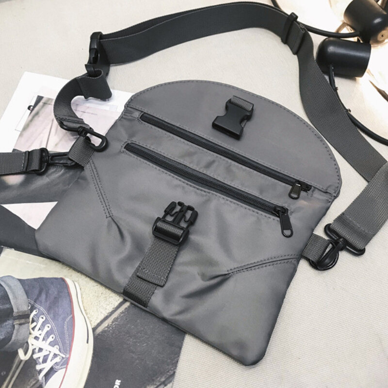 Waterproof Men Fashion Shoulder Bag Nylon Solid Color Messenger Bags Phone Pouch Unisex Men Handbag Casual Women Crossbody Bag