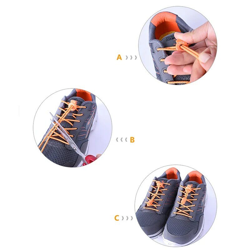 AONIJIE reflective lazy elastic stretch No Tie Shoelace for Night hiking running cycling Sneakers Boots fluorescent easy laces