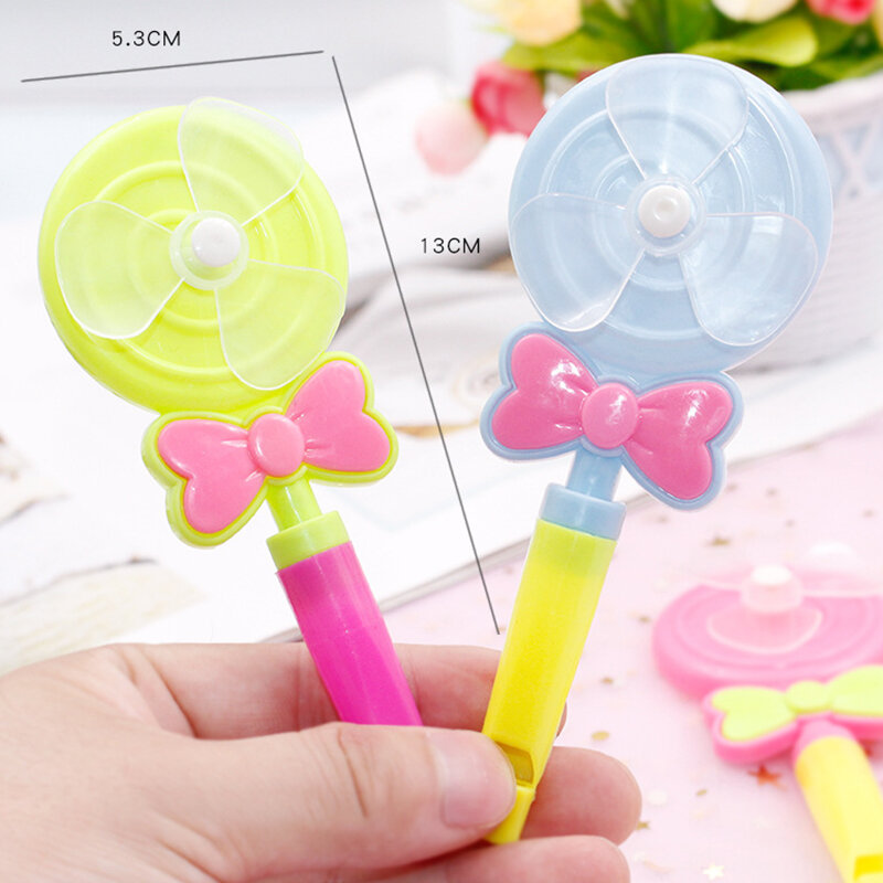 1 buah mainan hadiah anak mainan kecil menyenangkan peluit warna-warni permainan kincir angin Hari Anak hadiah pesta ulang tahun Baby Shower