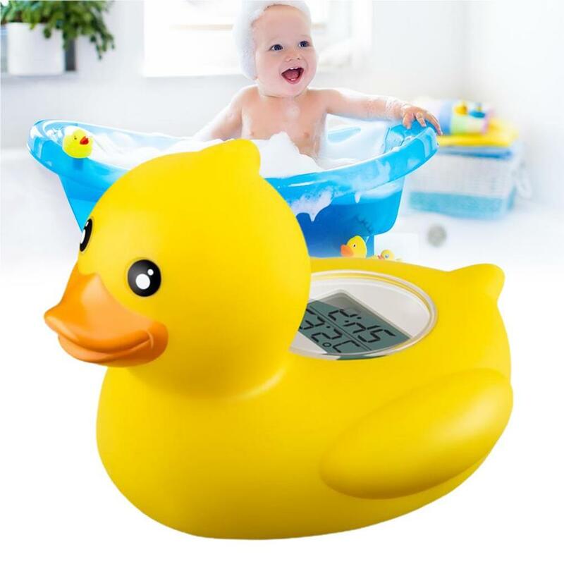 LCD Screen Baby Bath Water Thermometer Duck Digital Room Shower LED Bathtub Alarm Timer Function Heat Indicator