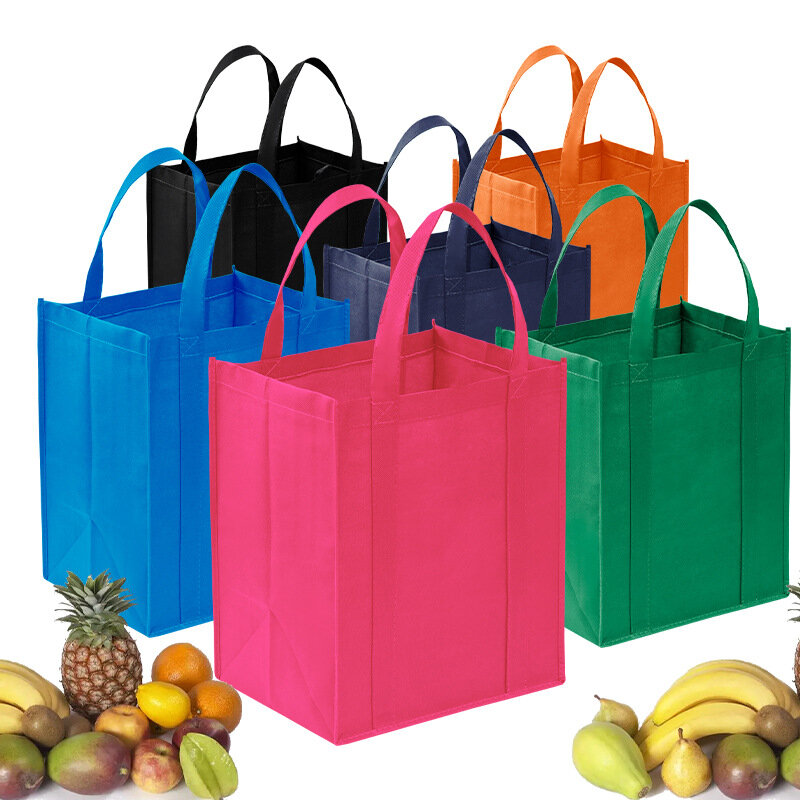 Bolso de compras no tejido reutilizable, bolsa de hombro plegable para viajes al aire libre, organizador de almacenamiento, gran capacidad