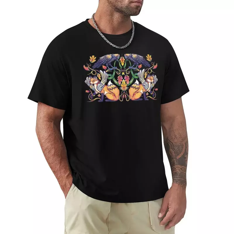 Vixen dan Jackdaw kaus keringat estetika pria, T-Shirt lucu atasan keringat untuk pria