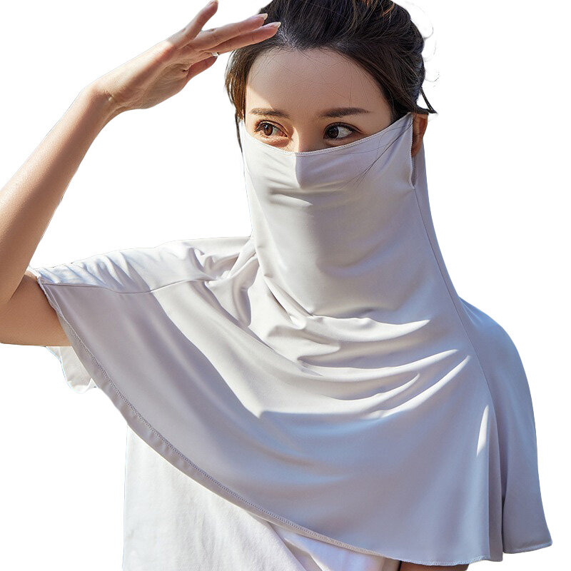 1PC Anti UV Neck Protection Nylon Scarf Ice Silk Sunshade Mask Sunscreen Veil Breathable Outdoor Anti-ultraviolet Cycling