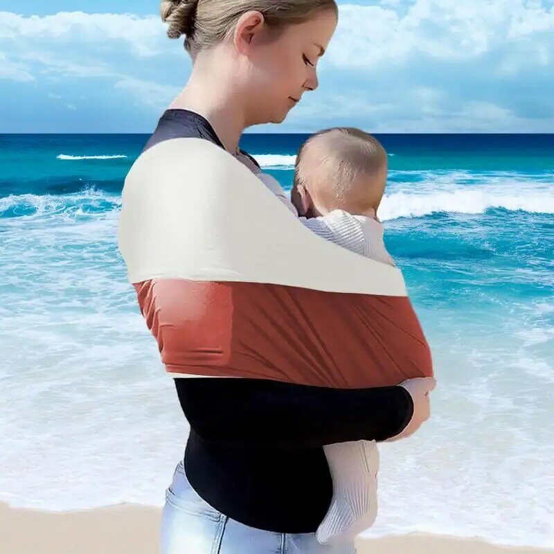 Estilingue de portador de bebê mãos livres, transportador ajustável para recém-nascidos, perfeito para o verão, piscina, praia