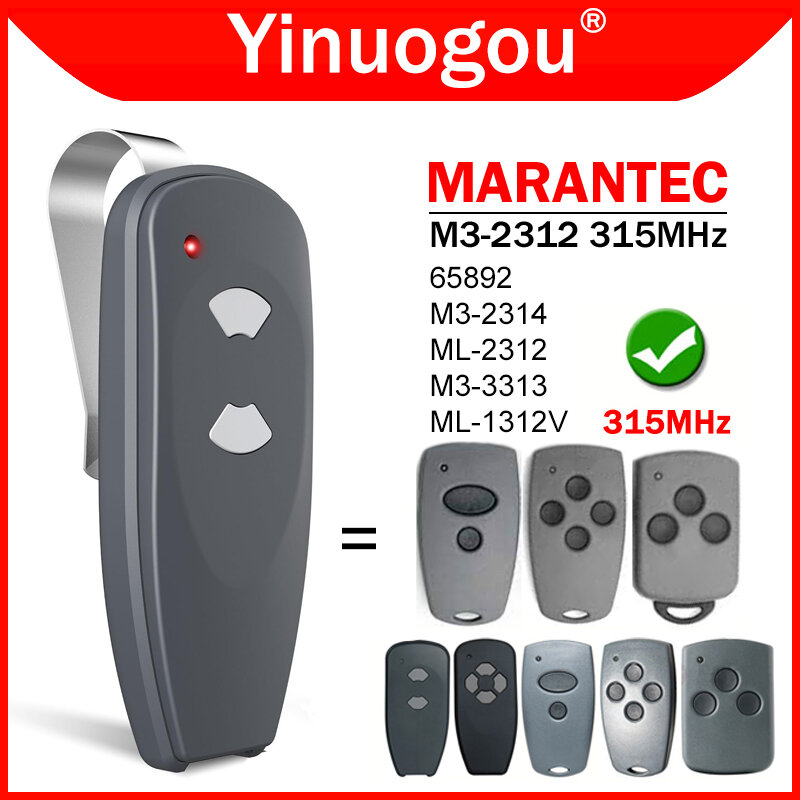 Special Offer！MARANTEC 315MHz M3-2312 M3-2314 Garage Door Remote Control 315MHz Garage Door Opener Latest top Quality