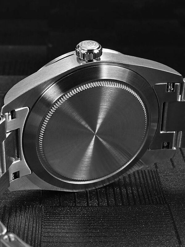 San Martin นาฬิกาสำรวจ38มม. สำหรับผู้ชาย NH35นาฬิกาข้อมือบุรุษนาฬิกากีฬาสายรัดข้อมือ BGW-9ใหม่100ม. กันน้ำ SN0107-3/4