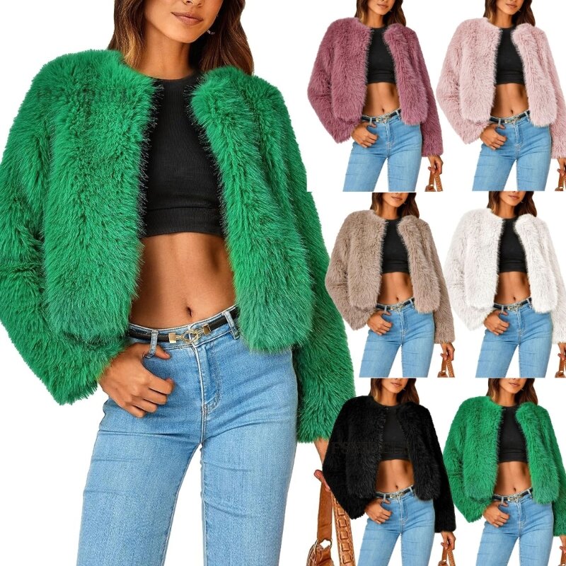 Autunno e inverno nuovo Top Coat Multi colore in pelliccia sintetica Top da donna Toka Single Large Fashion Wear