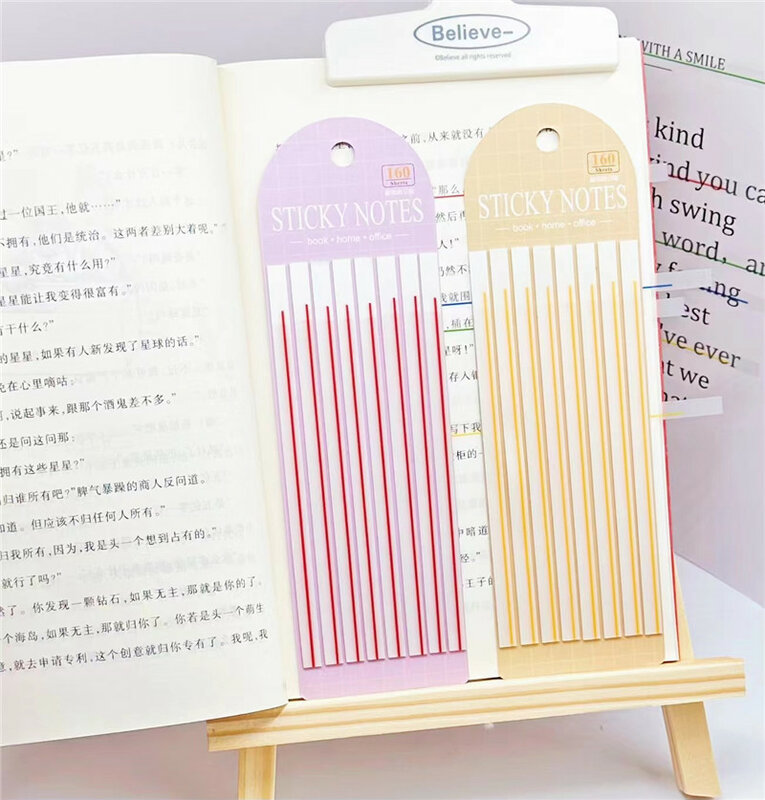 160 Sheets Transparent Sticky Notes Pads Clear Notepad Waterproof Memo Pad for Journal School Office Stationery