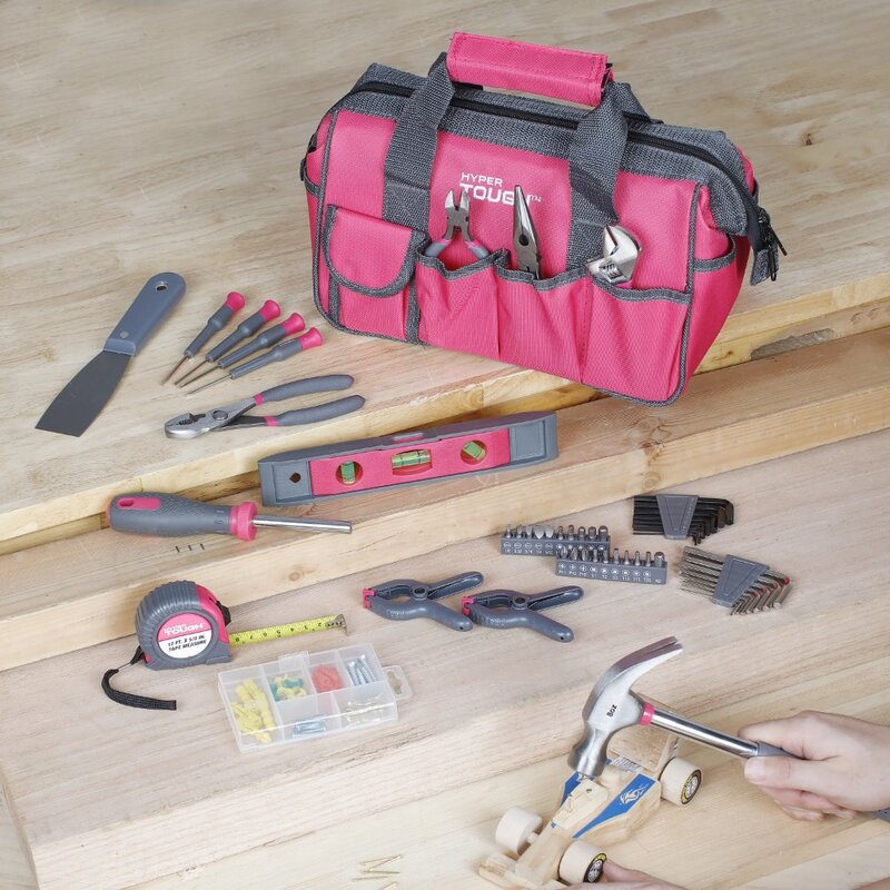 89-Piece Pink Household Tool Set, Gift for Mom, 9201