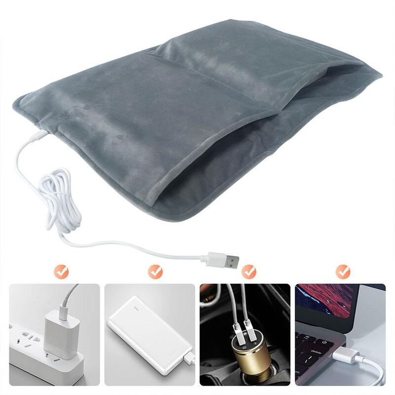 USB зимняя грелка для ног с электрическим подогревом, бархатная подкладка, Удобный домашний мягкий теплый коврик для женщин