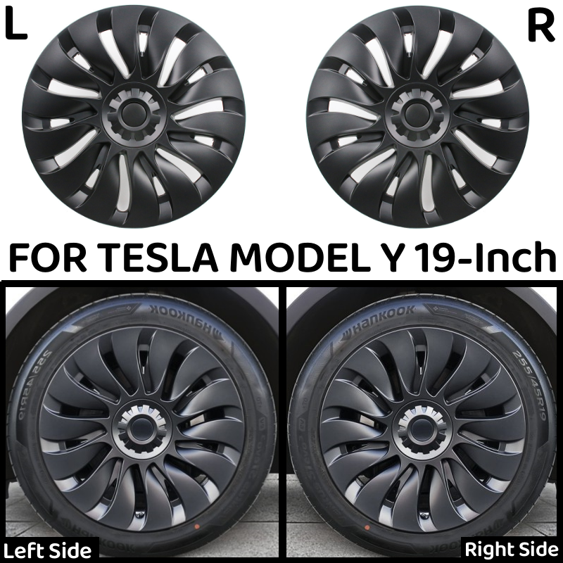 4 Stück Radkappen für Tesla Modell y 19 Zoll Naben kappe Leistung Ersatz Auto Rad Rad kappe Voll felgen abdeckung Zubehör