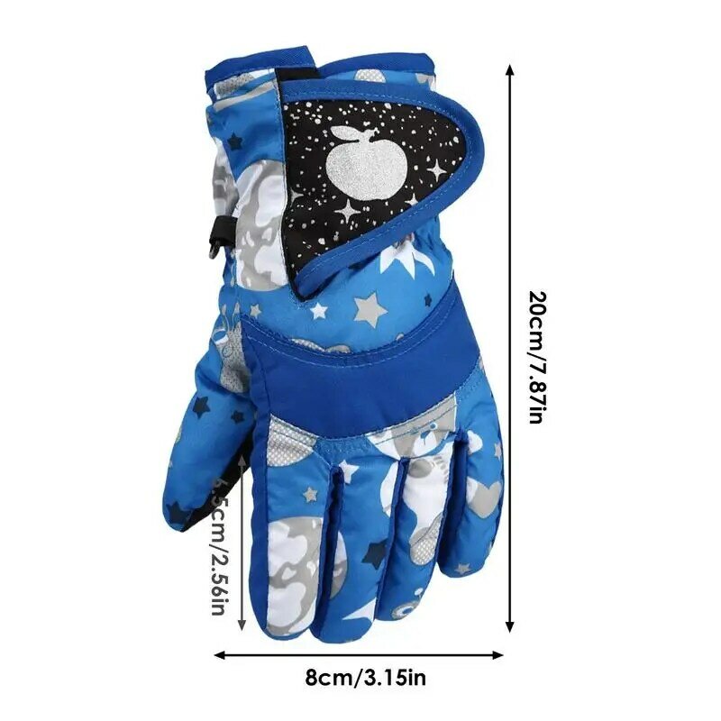 Girls Boys Winter Warm Gloves Professional Waterproof Ski Gloves Snow Kids Windproof Skiing Snowboard Gloves Riding Gloves
