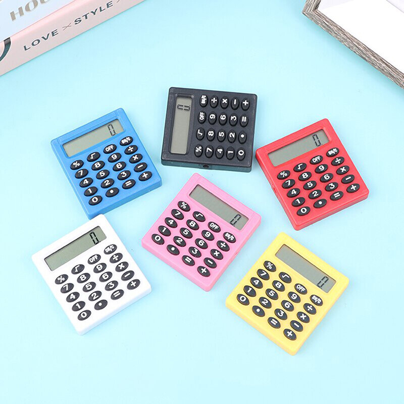 Kalkulator kieszonkowy w kolorze cukierków kreskówka wielofunkcyjny mały kwadrat spersonalizowany kalkulator kreatywny do elektroniki szkolnej i biurowej
