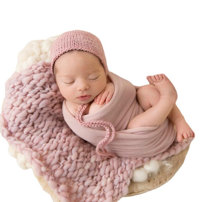 Couverture artisanale pour nouveau-né, remplissage de panier, arrière-plan pour photographie de bébé, photographie de croissance commémorative, couverture de Studio