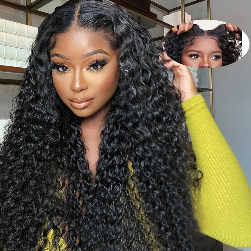 4x4 5x5 HD Lace Front Wig Water Wave Lace Closure Wig Wear And Go Glueless Wig Ready to Wear Curly Human Hair Wigs For Women