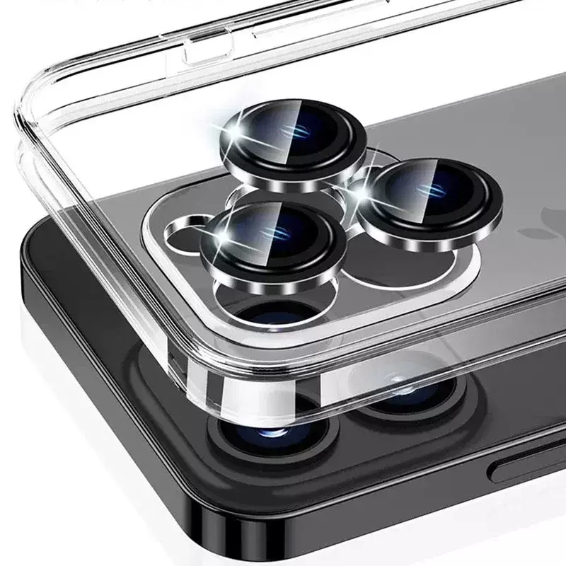 Металлическое кольцо для объектива Защитное стекло для iPhone 13 12 14 Pro Max 14 Plus Защитная пленка для камеры для iPhone 15 Plus 15 Pro Max крышка объектива