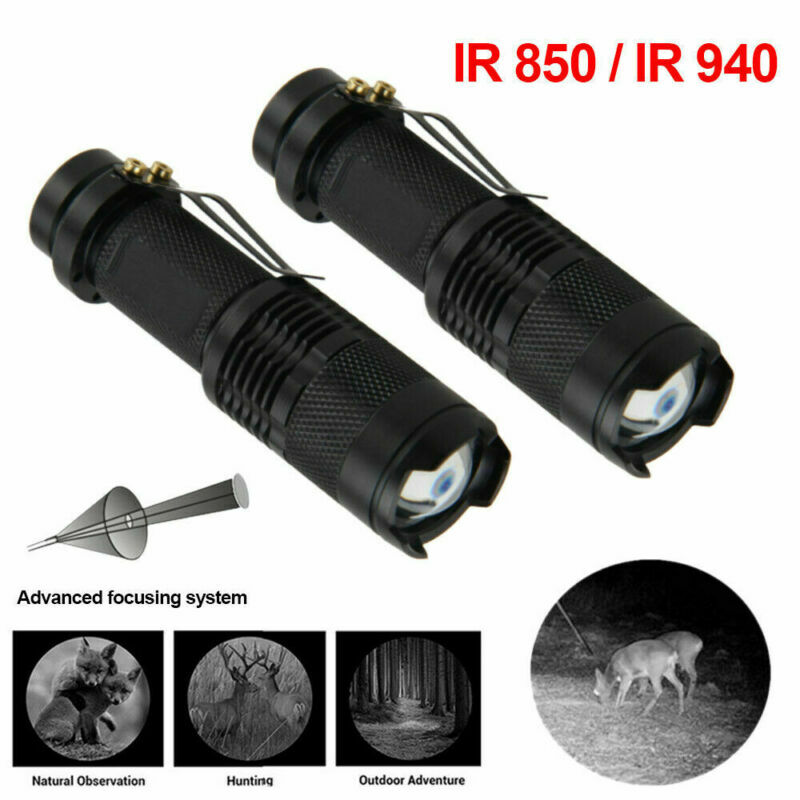 Infrared IR 850nm/960nm Night Vision Flashlight LED Tactical Torch Zoom IPX6 Waterproof Torch Use 18650 Battery Hunting Lantern