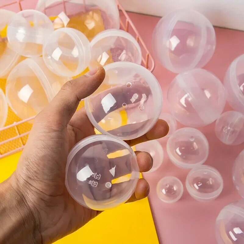 Leere runde klare Kapseln Spielzeug Aufbewahrung koffer Ei Kaugummi automaten kleiner Behälter für Kinder Party bevorzugen Preis Spielzeug Verkaufs eier