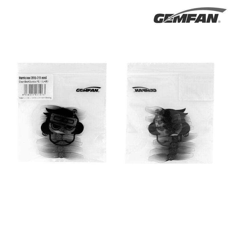Gemfan-hélice con Motor sin escobillas, 4 pares, 8 piezas, 2 aspas, 2015, 2,0x1,5, 50mm, CCW/CW