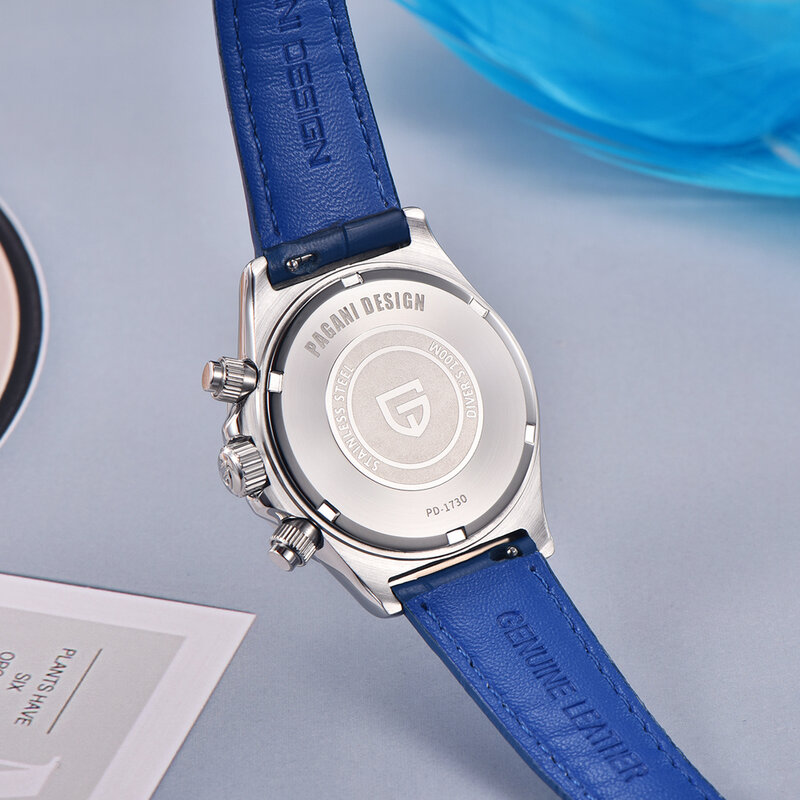 PAGANI Design Iced Out Diamonds 36mm orologio al quarzo per donna Sapphire 100m cronografo impermeabile Relogio Feminino orologi da donna