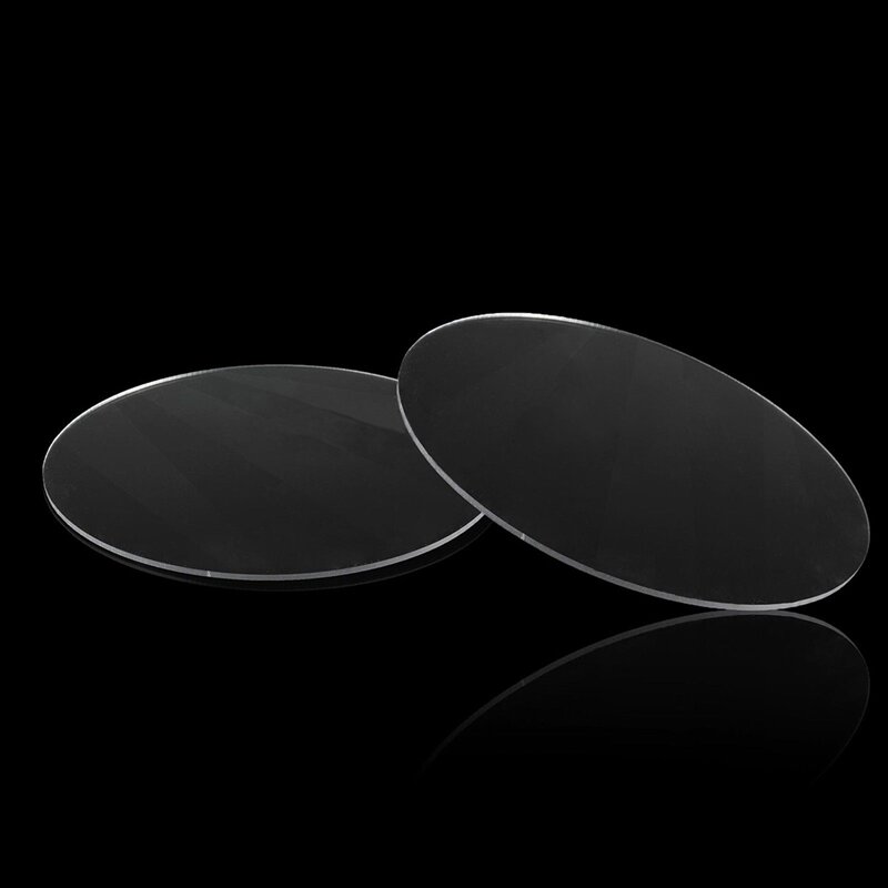 Disque rond transparent en acrylique, miroir optique, 70mm, 60mm, 3mm, 2 pièces