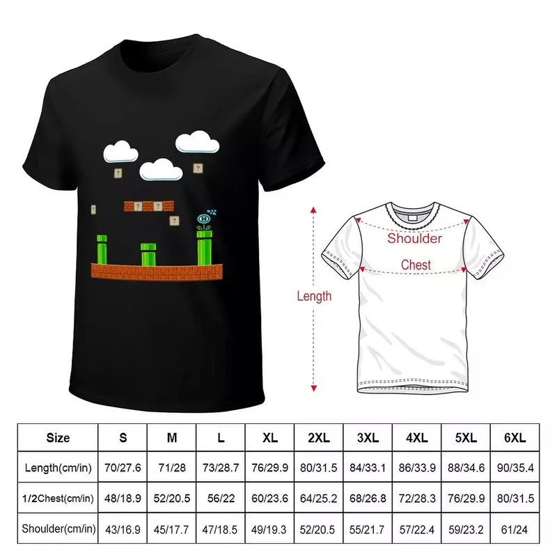 ground blocks and green tubes T-Shirt funnys Aesthetic clothing t shirts for men