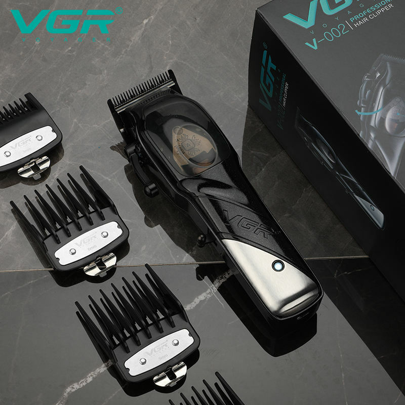 VGR002-máquina de corte de pelo con Motor magnético para hombres, cortadora de pelo profesional inalámbrica, recargable, 9000RPM