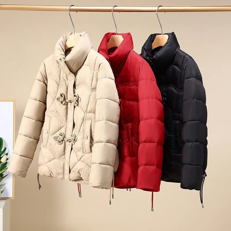 2023New Korean Fashion Winter Jacket Women Parkas  Loose Down Cotton Coats Female Warm Thicken Parka Overcoat Lady Short Outwear