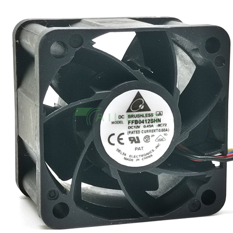 Delta-Grande ventilador de refrigeração de energia, ventilador servidor, 4pin PWM, 12V, 0.6A, 4028, 40mm, 40x40x28mm, FFB0412SHN